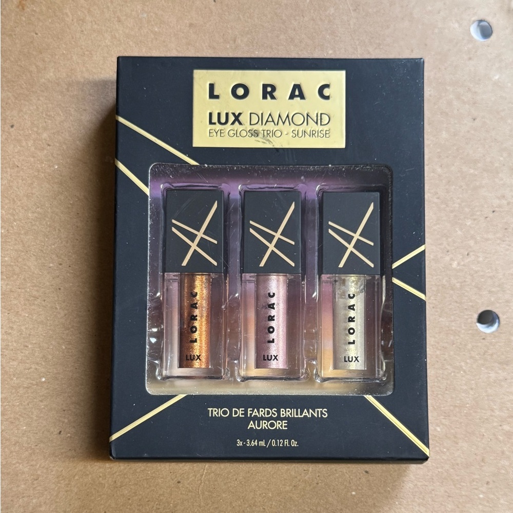 LORAC LUX DIAMOND Eye Gloss Trio Sunrise NEW IN BOX